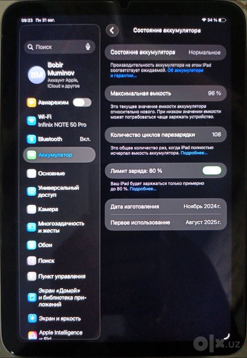 Ipad mini 7 256gb WiFi