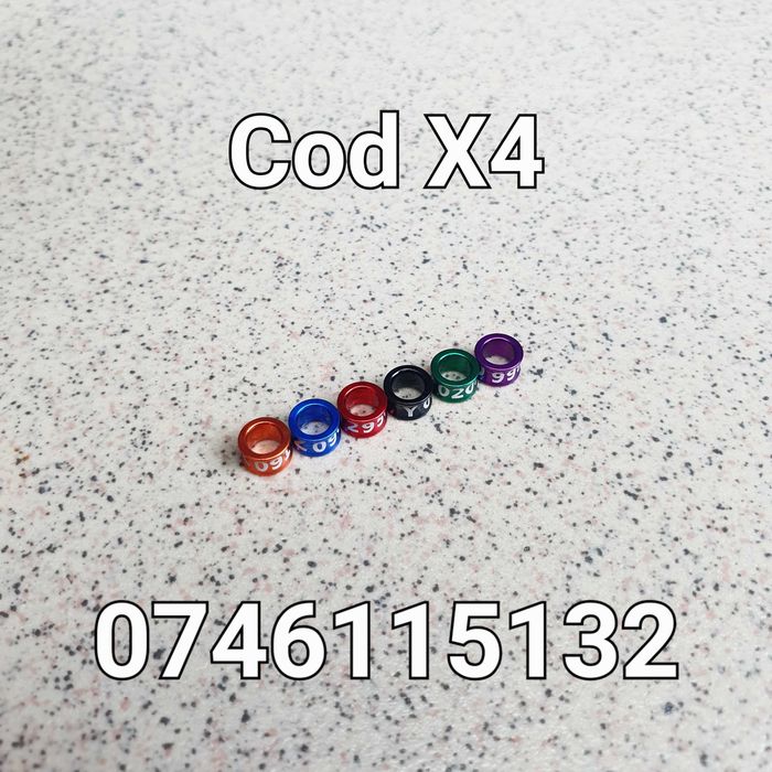 Papagali Nimfe Perusi Cacadu Ara Canar African-Inele de 4mm- ALIAJ- X4