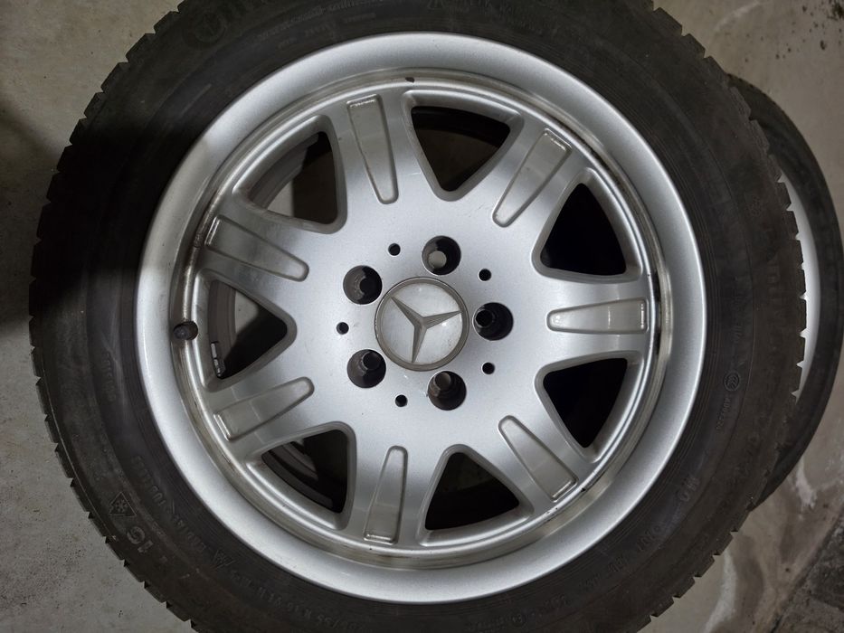 Оригинални алуминиеви джанти за Mercedes 16" 5x112, с гуми Continental 205/55 R16