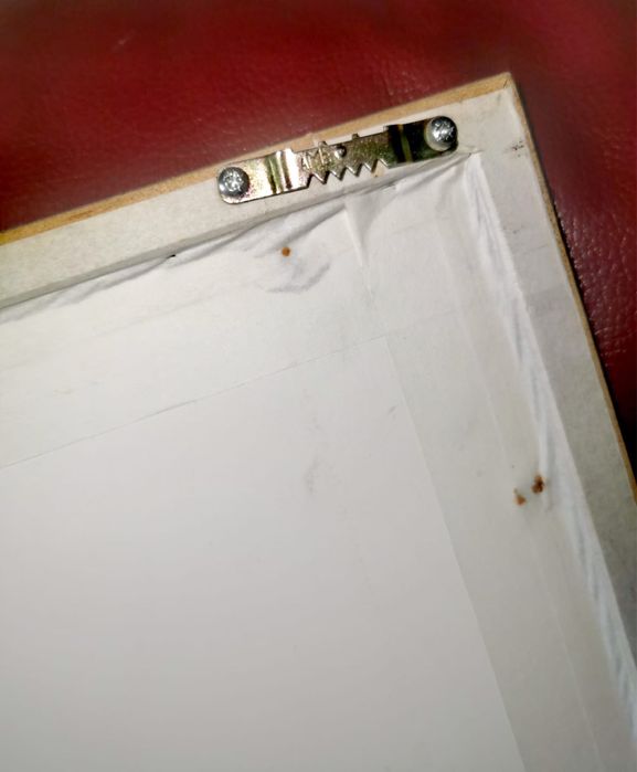 Картина в синьо Маьорка  рамка паспарту стъкло авторска подписана