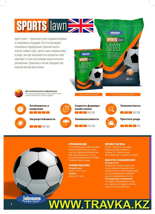 Семена газонной травы. Газон