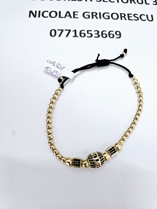 Vand bratara cu bile din aur 14 k 10.25 g cod 728