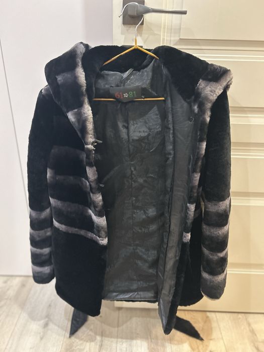 Полушубок из натуральной цигейки, р S/36