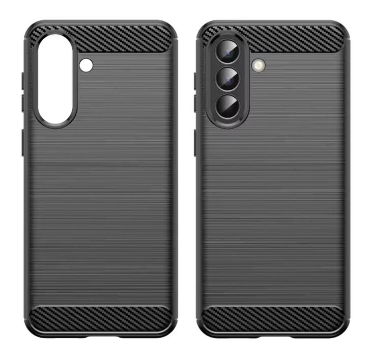 Samsun S24/S25/PLUS/ULTRA/S26/PLUS/ULTRA Husa TPU Carbon Brush Neagra