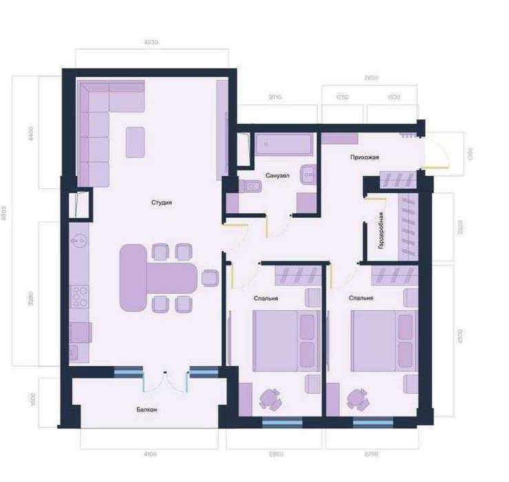 3-х комнатная в ЖК «Celebrity Residence» ID: 6132