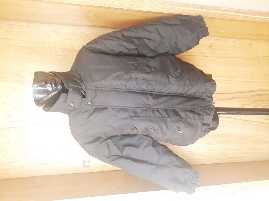 Мъжко черно зимно яке за едър нисък мъж около 160-165 см