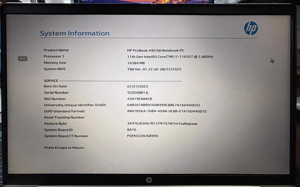 Laptop HP 14’’ Probook 440 G8 I7