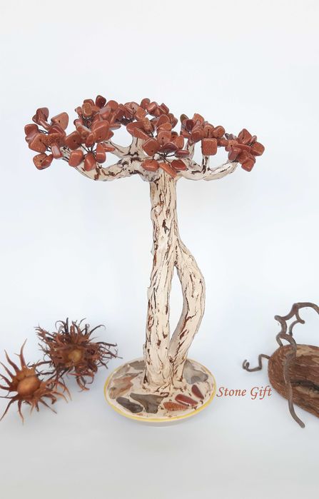 Дърво Слънчев Камък, Подарък Годишнина, Подарък Зодия, Бижу Подарък