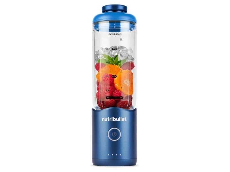 Компактен Преносим Блендер за Смутита и Напитки NutriBullet Flex NBP013BL 590 мл, Син