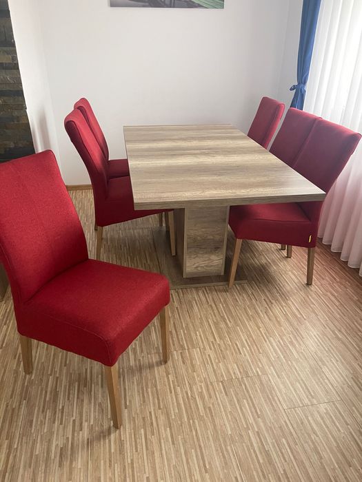 Masa living Naturlich extensibila +6 scaune living