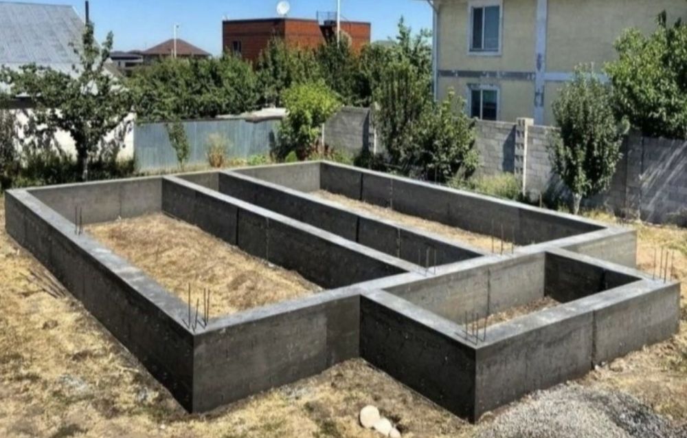 Заливка фундамент