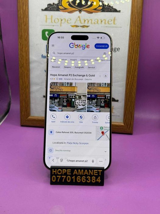 HOPE AMANET P2 - Iphone 16 Pro Max / 256GB /Baterie 100% / 141 Cicluri