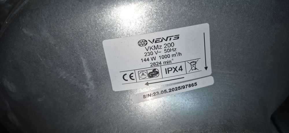 Ventilator Vents VKMz 200, second hand