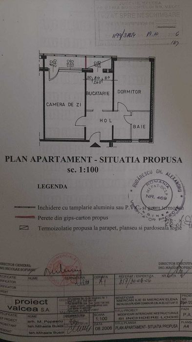 Ap. 2 cam. etaj II -|- 50.51mp -|- zona Nord (langa piață) -|- accept credit ipotecar |