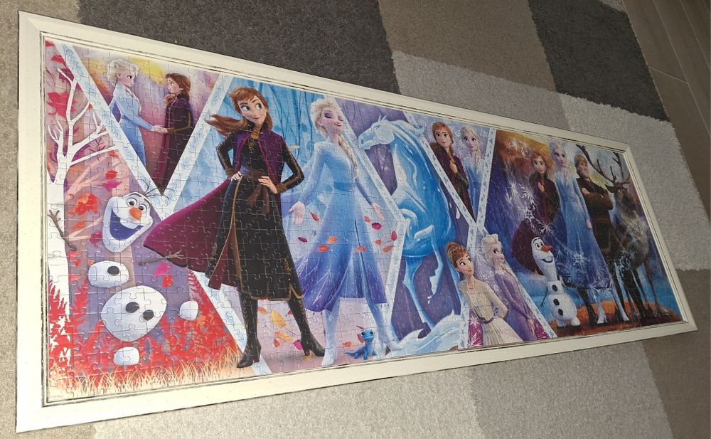 Пъзел нареден и рамкиран на Замръзналото кралство 2  (1000части)