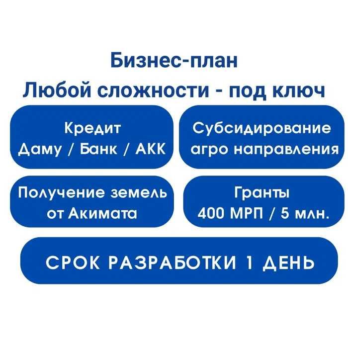 Бизнес план от 15 000 KZT