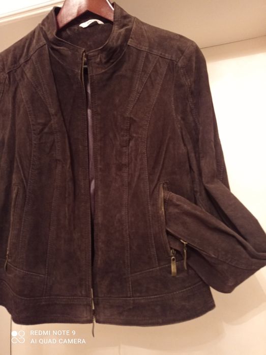 Кожено яке от естествена кожа и елек с косъм