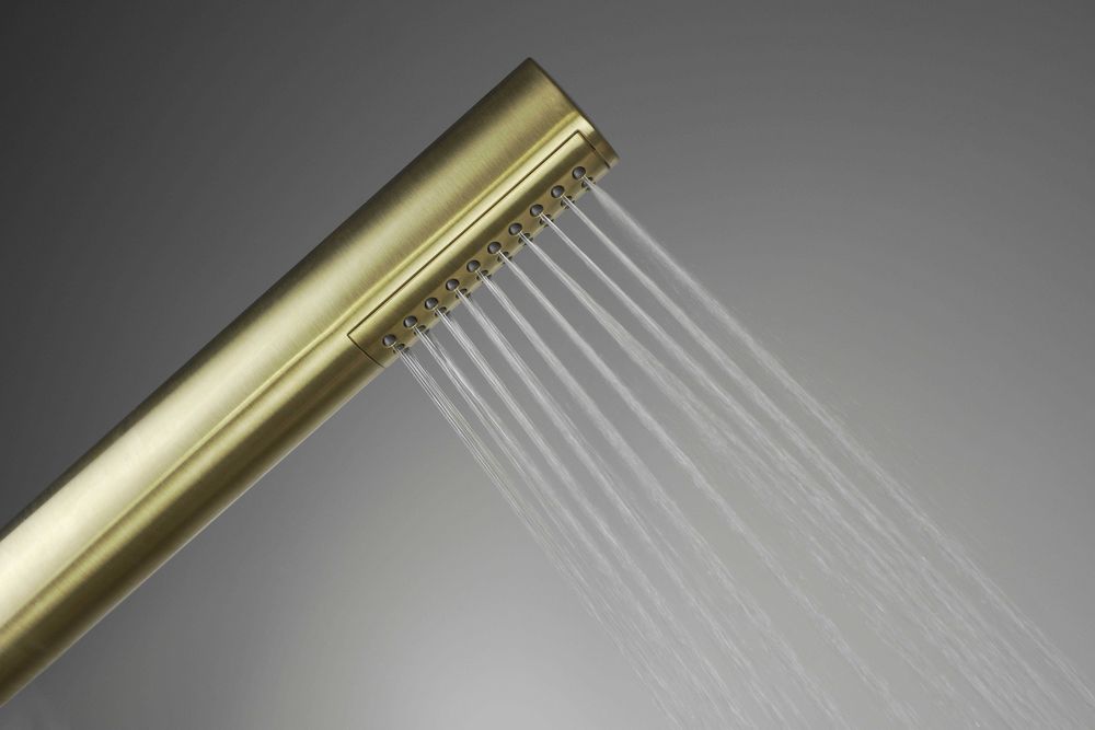 Матирано златна душ колона тип Дъжд Silia Brush Gold  NQS_R9YK