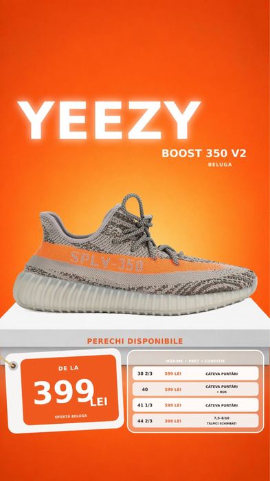 Adidas yeezy 350 autentici diferite conditii si modele