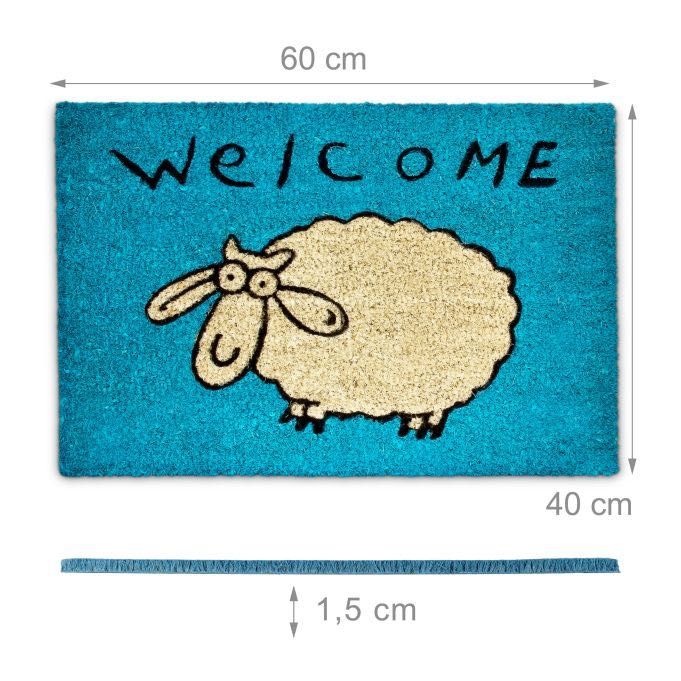 !ЛИКВИДАЦИЯ! Изтривалка от кокосови влакна Welcome, 60x40 см, Relaxdays