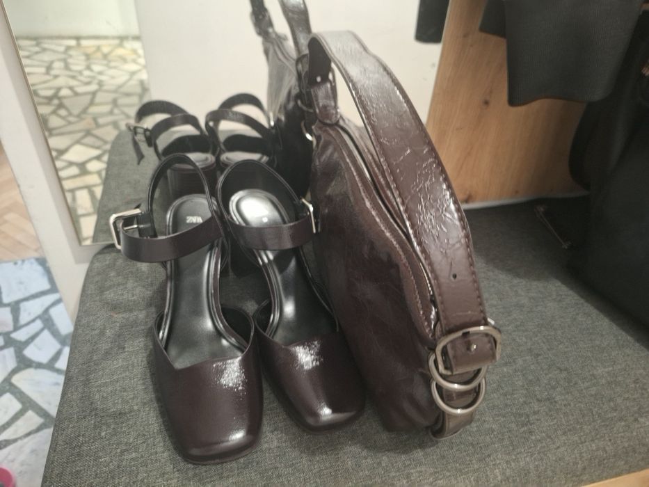 Zara обувки 39 номер и чанта. Цена 88лв комплекта.