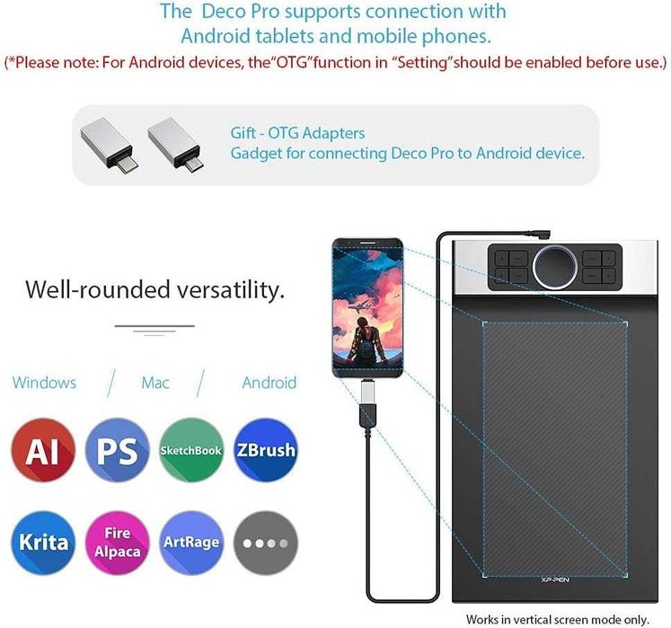 Професионален Графичен таблет XP-Pen Deco Pro