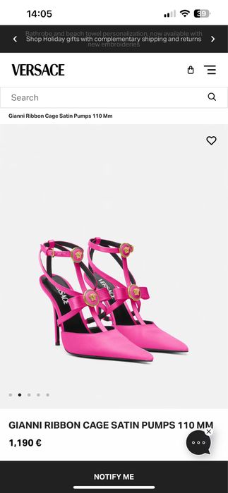 Дамски обувки VERSACE/Версаче - ОРИГИНАЛНИ