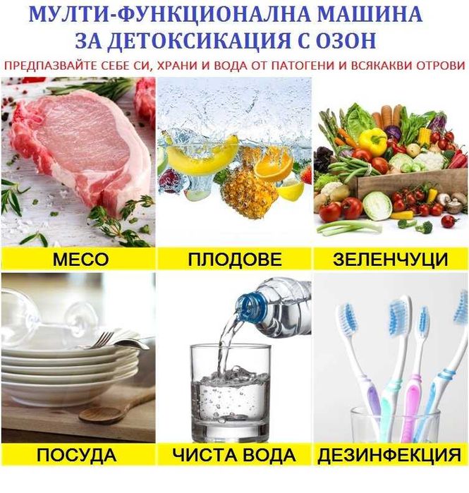 2000мг/ч Пречистващ Озонатор за Баня Дезинфекция Вода Въздух Храна