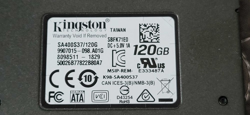 Kingston  SSD 120Gb fuctional
