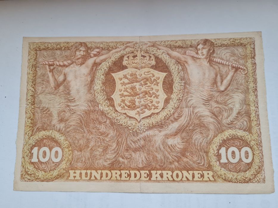 БГ.Банкноти. Дания 100 крони 1941.Гърция Рядки