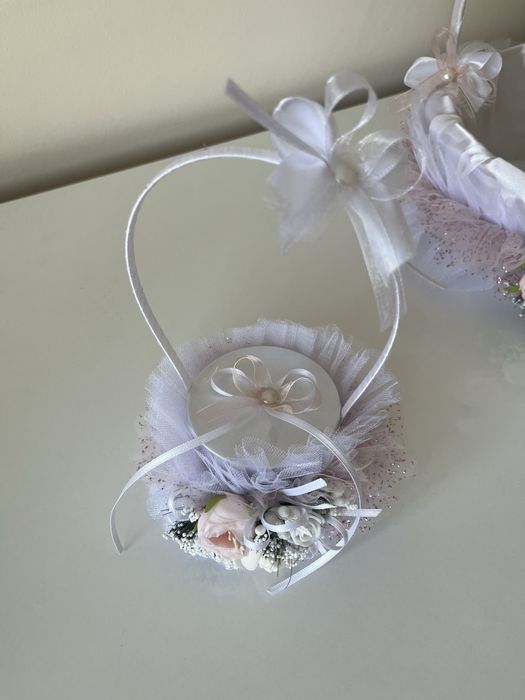 Сватбени кошници, кошничка за халки, бутониери 10бр.,клъч