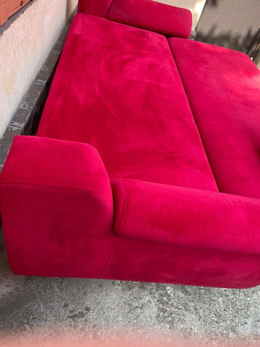 Canapea extensibila material textil cu lada depozitare