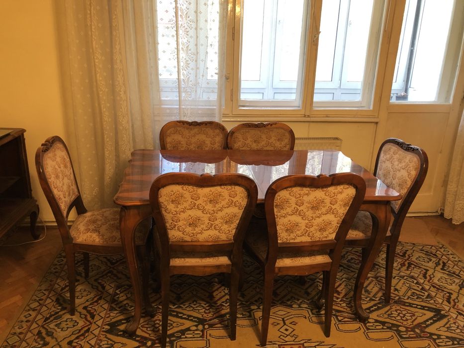 Mobila Madrigal -lemn masiv, set elegant sufragerie-living