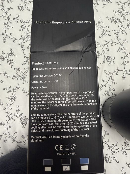 Suport auto de pahar auto cu functia de incalzire si racire