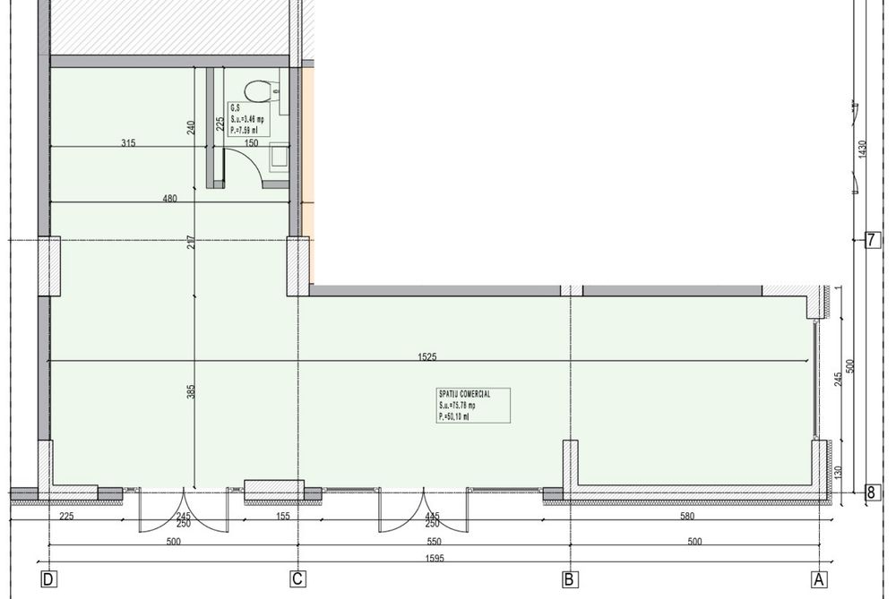 Spatiu comercial de inchiriat 79 mp Popesti Leordeni