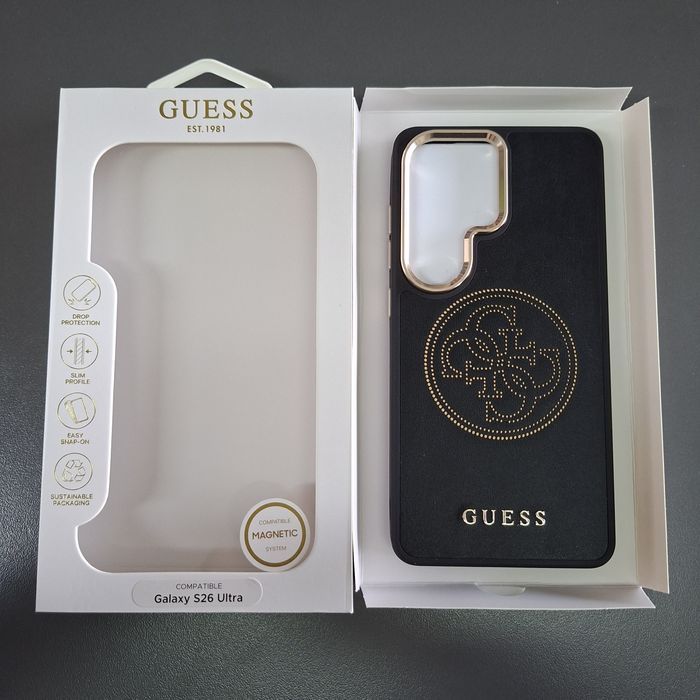 Силикон Guess за Samsung Galaxy S26 Ultra Гръб с кожен дизайн
