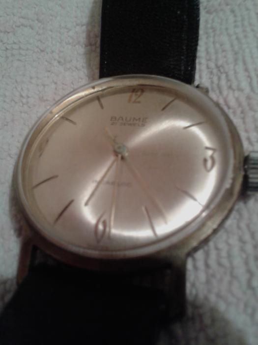 Ceas Baume plat mecanic 21 jewels Swiss made nefunctional reparabil