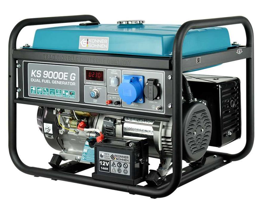Generator de curent hibrid GPL/benzina 230V 6,5 kW Könner KS 9000E G