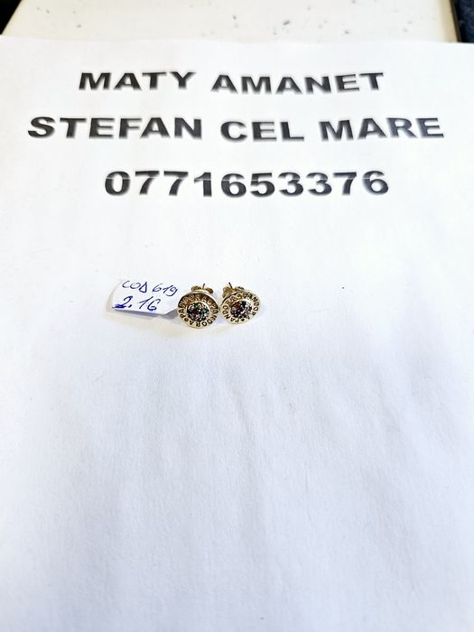 Vand cercei din aur 14 k 2.16 g cod 619