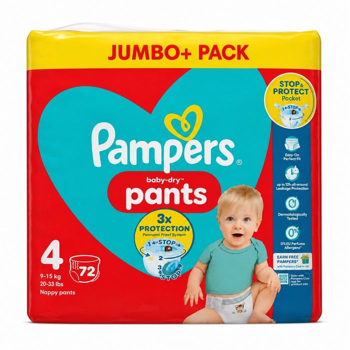 Памперси и гащички  Pampers baby-dry