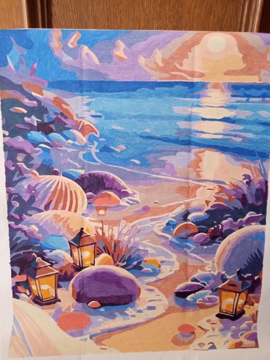 Картина размер 40-50, насыщенные цвета красок (акрильные)