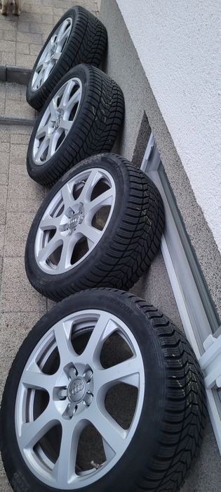 Roti originale Audi A4 B7 pe 17 cu anvelope f.bune