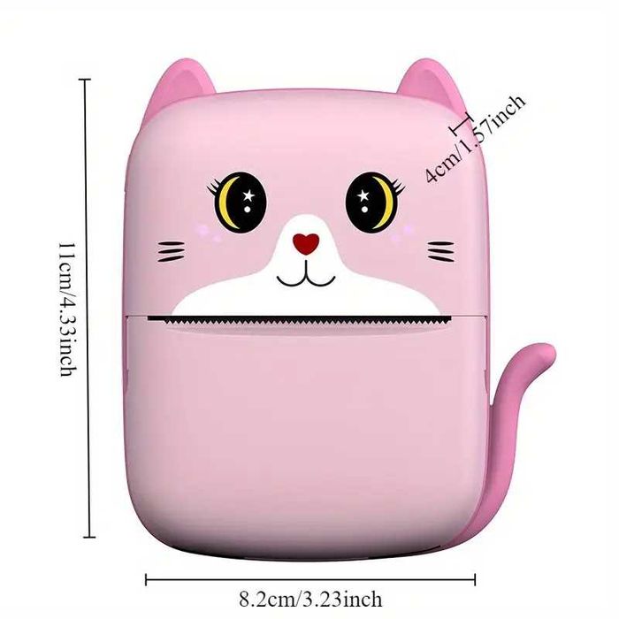 Мини термопринтер коте за деца с Bluetooth различни цветове