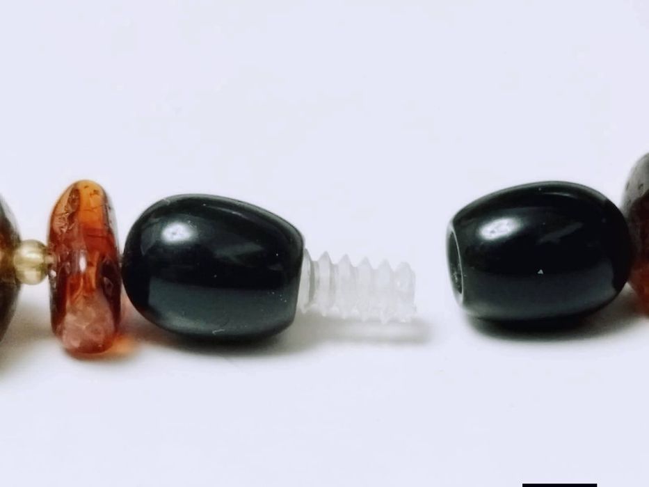 Vechi colier din chihlimbar natural baltic, cognac, honey, brun, rosu