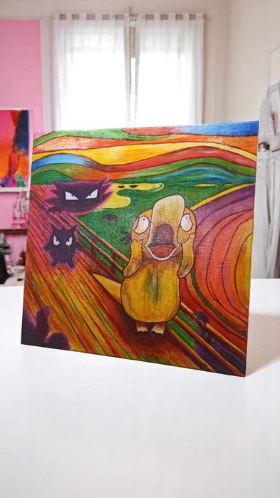 Psyduck – The Scream (Hand-Painted)