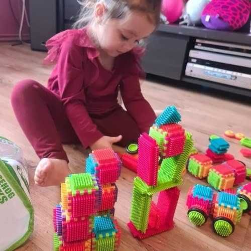 Set blocuri constructie educative Arici 192 piese Joc creativ stivuit
