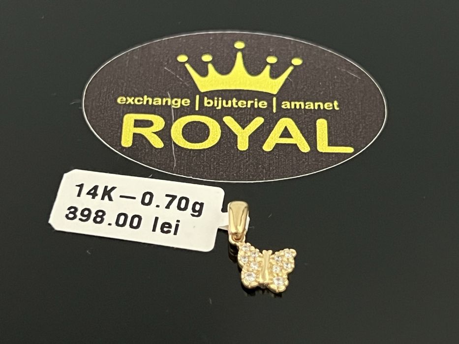 Bijuteria Royal CB : Pandant fluture aur 14K  0,70 grame