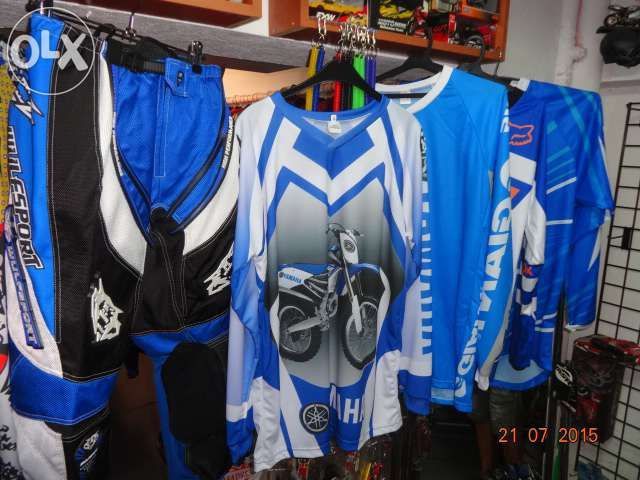 Нови мотокрос екипи екип бридж + фланелка джърси крос ендуро