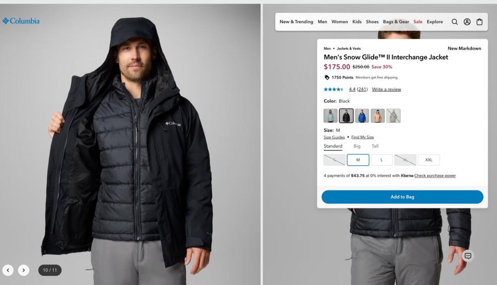 Новая оригинальная зимняя куртка Columbia 3 в 1