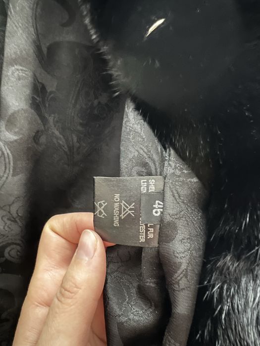 Норковая шуба черная